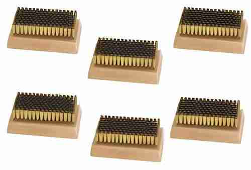 Generic Anilox Brush, Brass 0.005 Bristles, Wood Handle- PrinteXEL (6 Units), Gold