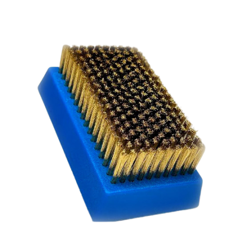 PrinteXEL Anilox Brush with Brass and Extra Fine Grip Plastic Handle - Optimal Cleaning Supplies for Delicate Surfaces, Fine Bristles 0.003, Durable Ink Residue Removal, Versatile Print Roller Cleaner