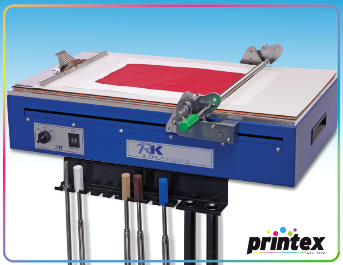 Equipo de laboratorio K303S Multicoater para pruebas de flexografía y recubrimientos.