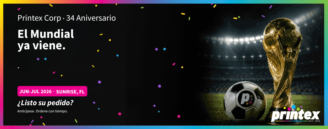 ¡La Copa del Liderazgo Gráfico! ﻿Printex Corp Celebra su 34° Aniversario y “Jugamos como Locales”.